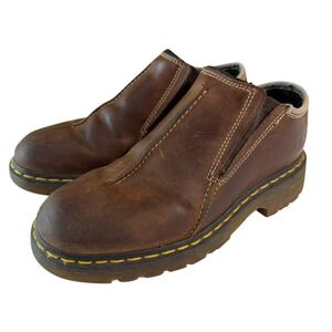 Dr. Martens Brown Leather Slip-On Loafers